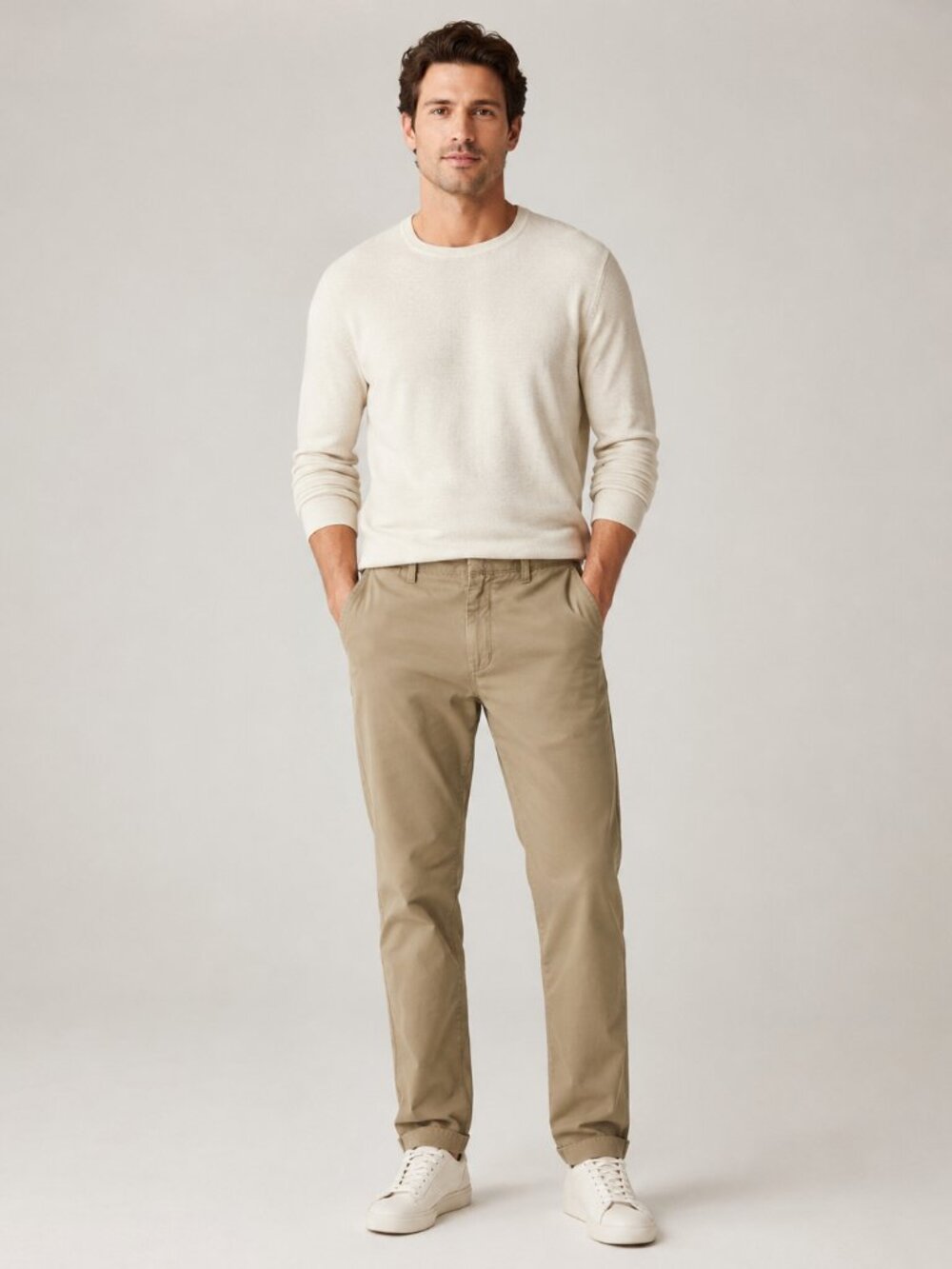 J.Crew Classic Fit 100% Cotton Chino Pants Khaki Tan Men’s 34x32 Straight Leg